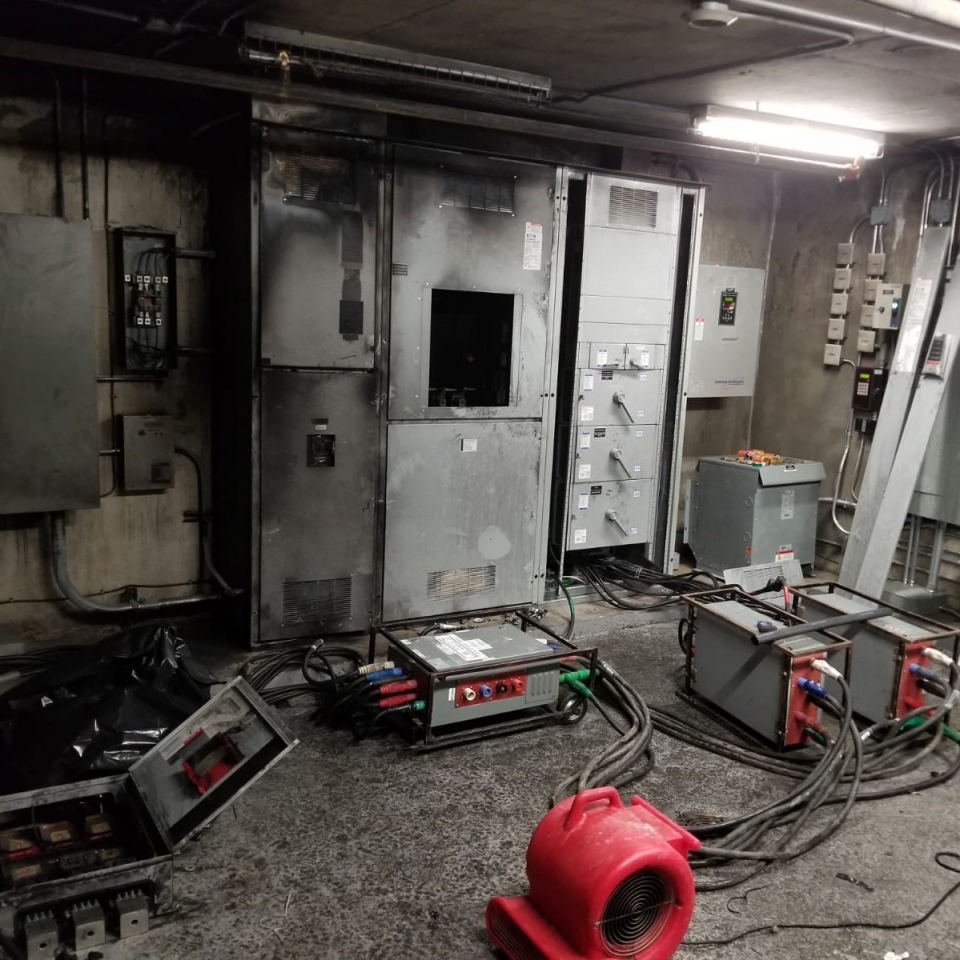 Assessing and Repairing an Electrical Room Explosion